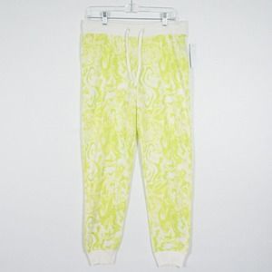 New Abound Womens Sweat Pants Size Medium Green Marbled Tie Dye Draw String